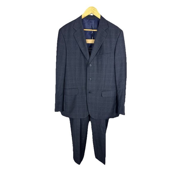 Batista RÉDA Super 100s Suit 54 EU 44R Gray 100% Virgin Wool Italy 3 Btn 36X32